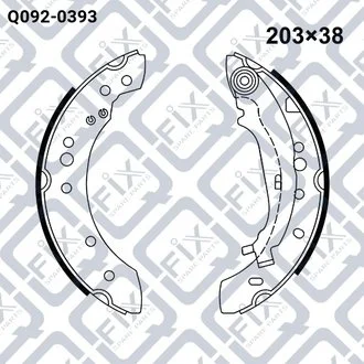 Колодки тормозные барабанные Q-fix Q0920393