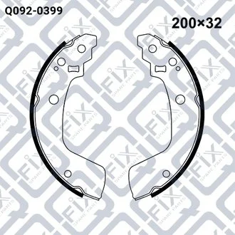 Колодки гальмівні барабанні 7701349254 RENAULT Q-fix Q092-0399