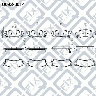 КОЛОДКИ ТОРМ ПЕРЕДН MAZDA 626 GE 91- MAZDA MX-6 91- MAZDA XEDOS-6 92 MAZDA- 323 Q-fix Q093-0014