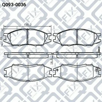КОЛОДКИ ТОРМ ПЕРЕДН NISSAN ALMERA CLASSIC (B10) 06- Q-fix Q0930036