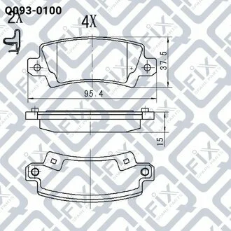 КОЛОДКИ ТОРМОЗНЫЕ ЗАДНИЕ ДИСКОВЫЕ Q-fix Q0930100