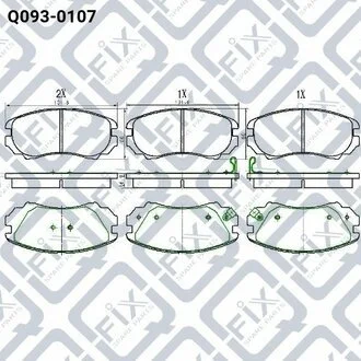 Колодки гальмівні передні дискові 581012KA51 HYUNDAI / KIA Q-fix Q093-0107