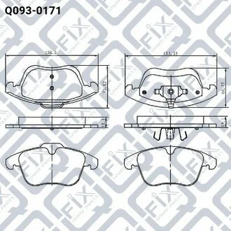Колодки гальмівні передні дискові LR027309 LAND ROVER Q-fix Q0930171 (фото 1)
