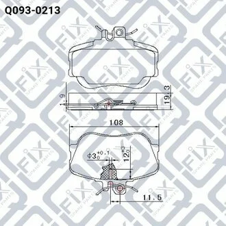 Колодки гальмівні передні дискові A0024202120 MERCEDES Q-fix Q093-0213
