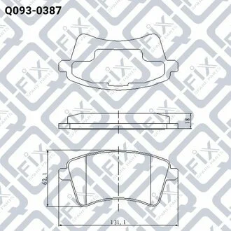 КОЛОДКИ ТОРМ ПЕРЕДН 131.1*62.1*18 Q-fix Q0930387