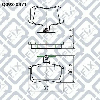 КОЛОДКИ ТОРМ ЗАДН ДИСК AUDI A4/A6/A8/SEAT EXEO/ST/VW GOLF I/JETTA I/PASSAT 1.6-4.2 12.85-09.10 Q-fix Q093-0471