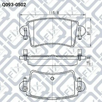 Колодки гальмівні дискові (задні) Q-fix Q0930502