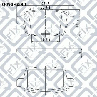 Колодки гальмівні задні. Q-fix Q0930590