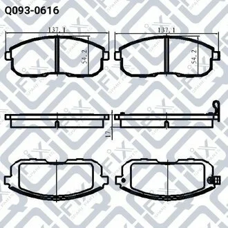 КОЛОДКИ ТОРМ ПЕРЕДН NISSAN MAXIMA 3.0I 88-10.91 A32 95-/PRIMERA P11/TIIDA 2007- Q-fix Q093-0616