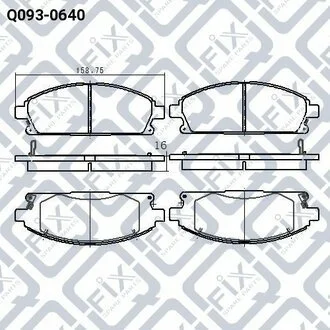 Колодки гальмівні передні дискові 410601W386 NISSAN / INFINITI Q-fix Q0930640