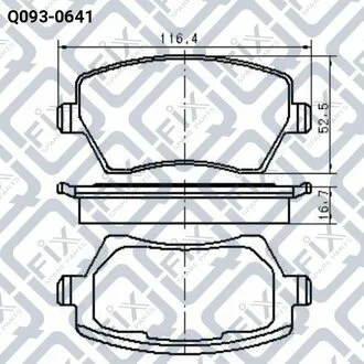 КОЛОДКИ ТОРМ ПЕРЕДН NISSAN MICRA K12 1.0I 16V 1.2I 16V 1.4I 16V 03- NISSAN NOTE 05- RENAULT MODUS 04.12- Q-fix Q0930641