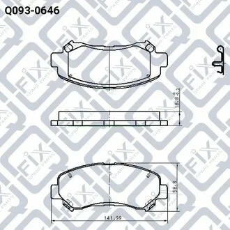КОЛОДКИ ТОРМ ПЕРЕДН NISSAN QASHQAI 06/ X-TRAIL 07- Q-fix Q0930646