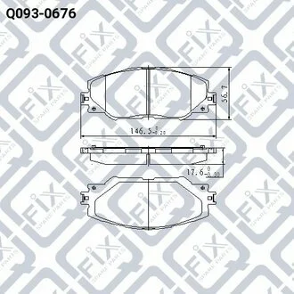 Колодки гальмові передні дискові Q-fix Q0930676