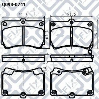 КОЛОДКИ ТОРМ ПЕРЕДН MAZDA 323 BG 89- KIA RIO 00.08 Q-fix Q0930741