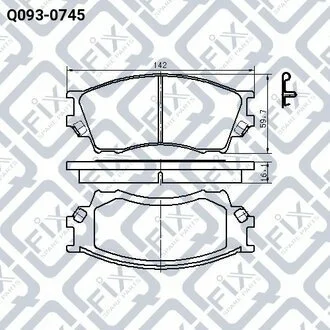 КОЛОДКИ ТОРМ ПЕРЕДН MAZDA XEDOS-9 93- Q-fix Q0930745