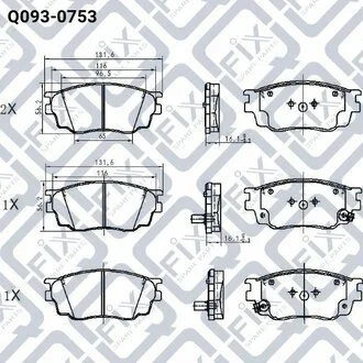 КОЛОДКИ ТОРМ ПЕРЕДН MAZDA 6 GG 1.8/2.0/2.3 02- Q-fix Q0930753