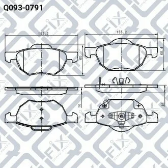 КОЛОДКИ ТОРМОЗНиЕ ПЕРЕДНИЕ Q-fix Q0930791