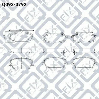 КОЛОДКИ ТОРМ ПЕРЕДН HONDA CIVIC 06- Q-fix Q093-0792