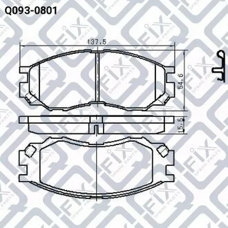 Колодки гальмові передні дискові Q-fix Q0930801