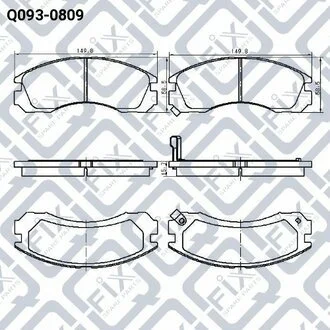 КОЛОДКИ ТОРМ ПЕРЕДН MITSUBISHI PAJERO/SIGMA 91-/OUTLANDER 03-/OUTLANDER XL Q-fix Q093-0809
