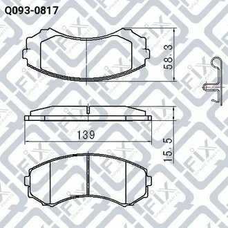 КОЛОДКИ ТОРМ ПЕРЕДН 139*58.3*15.5 Q-fix Q0930817