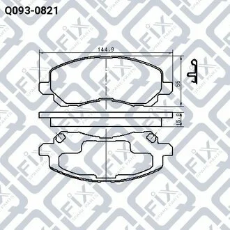 КОЛОДКИ ТОРМ ПЕРЕДН MITSUBISHI LANCER IX GALANT EA3A 00- MITSUBISHI OUTLANDER 03- Q-fix Q093-0821