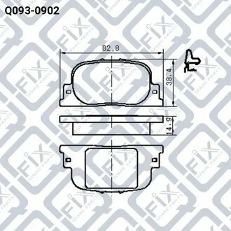 КОЛОДКИ ТОРМ ЗАДН ДИСК TOYOTA LEXUS ES300 MCV20 3.0i/BYD F3 Q-fix Q093-0902