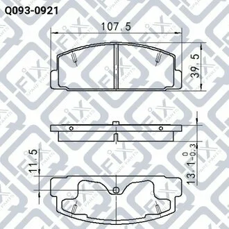 КОЛОДКИ тормозов ЗАДН ДИСК MAZDA 626 GF 97- MAZDA 6 Q-fix Q0930921