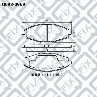 КОЛОДКИ ТОРМ ПЕРЕДН DAEWOO LANOS 1.5 SOHC 97-/MATIZ 97-/CHERY-QQ Q-fix Q093-0969