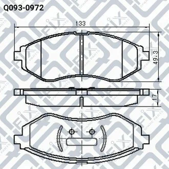Колодки гальмові передні дискові Q-fix Q0930972
