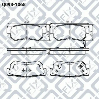 КОЛОДКИ ТОРМ ЗАДН ДИСК HYUNDAI TUCSON HYUNDAI SONATA EF HYUNDAI SANTA FE -05 HYUNDAI MATRIX HYUNDAI ELANTRA Q-fix Q093-1068