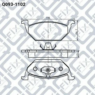 КОЛОДКИ ТОРМ ПЕРЕДН VW GOLF IV 97-/POLO 01-/SKODA FABIA 99-/OCTAVIA 96-/AUDI A3 96-/SEAT L Q-fix Q093-1102