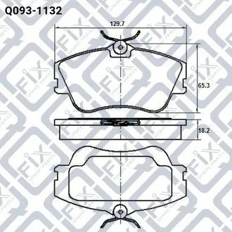 КОЛОДКИ ТОРМ ПЕРЕДН VW TRANSPORTER IV 15" 90-98 SYSTEM TRW UNVENTED BRAKES DISCS Q-fix Q093-1132