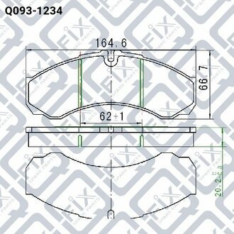 КОЛОДКИ ТОРМ ПЕРЕДН IVECO DAILY I/II 89- SYSTEM BREMBO Q-fix Q093-1234 (фото 1)