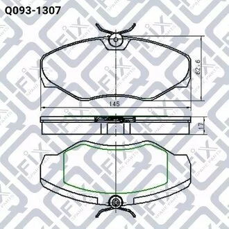 КОЛОДКИ ТОРМ ПЕРЕДН RENAULT TRAFIC/OPEL VIVARO 01- Q-fix Q093-1307