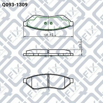 Колодки гальмівні задні дискові Q-fix Q0931309