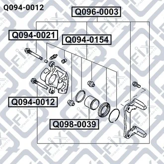 НАПРАВЛ ЗАДН СУППОРТА (НИЖН) MITSUBISHI LANCER CS 2000-2009 Q-fix Q094-0012