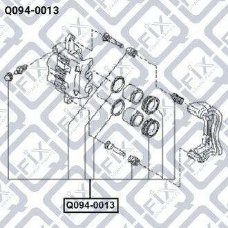 Ремкомплект супорта гальмівного переднього 4112009G26 NISSAN / INFINITI Q-fix Q0940013