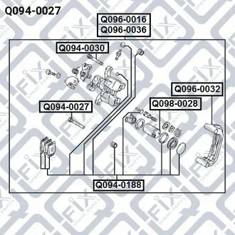 Напрямна супорта гальмівного заднього GJ6A26998 MAZDA Q-fix Q0940027