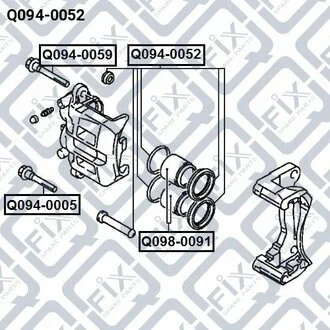 Ремкомплект супорта гальмівного переднього MR407427 MITSUBISHI Q-fix Q0940052