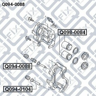 НАПРАВЛ ПЕРЕДН СУППОРТА NISSAN TERRANO III/PATHFINDER R50 1995-2003 Q-fix Q094-0088