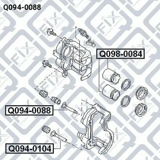 НАПРАВЛ ПЕРЕДН СУППОРТА NISSAN TERRANO III/PATHFINDER R50 1995-2003 Q-fix Q094-0088