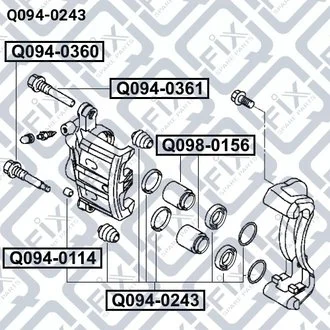 Ремкомплект супорта гальмівного переднього 4427C9 PEUGEOT / CITROEN Q-fix Q0940243