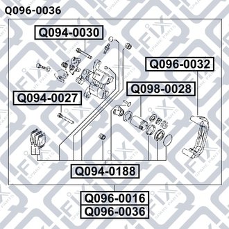 СУППОРТ ТОРМ ЗАДН L MAZDA 6 GG 2002-2008 Q-fix Q096-0036