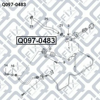 Циліндр зчеплення робочий Q-fix Q0970483