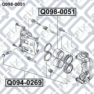 Поршень супорта гальмівного переднього 411210V700 NISSAN / INFINITI Q-fix Q0980051