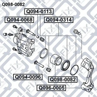 Поршень гальмівного супорта Q-fix Q0980082