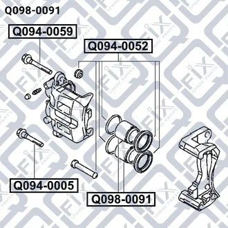 Поршень супорта гальмівного переднього MR407088 TOYOTA / LEXUS Q-fix Q0980091
