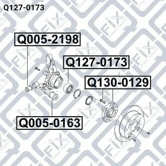 ПОДШИПНИК ПЕРЕДН/ЗАДН СТУП 42X76X39 HYUNDAI SANTA FE (BB) 2000-2006/TUCSON 2004-2010/SPORTAGE 2004-2010/CARNIVAL I, II/FORD WINDST Q-fix Q1270173