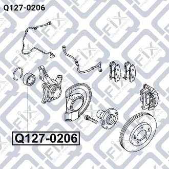ПОДШИПНИК ПЕРЕДН СТУП (К-Т) 40X80X40 MITSUBISHI LANCER IX 2004-/OUTLANDER 2003- Q-fix Q127-0206